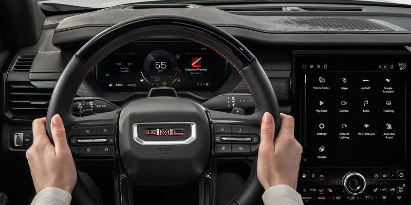 Advanced infotainment system in the 2026 GMC Acadia Elevation