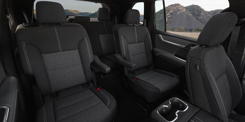 Spacious interior of the 2026 GMC Acadia Elevation