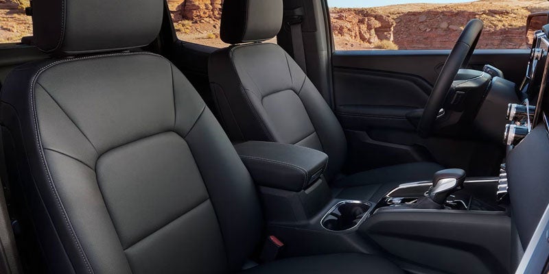 Premium front seats and spacious interior of the 2026 GMC Canyon
