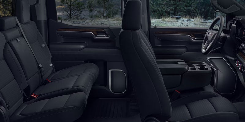 Spacious rear seating and premium interior of the 2026 GMC Sierra 1500 Crew Cab
