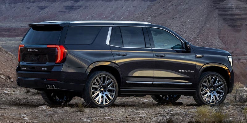 Side profile of the 2026 GMC Yukon XL highlighting its spacious full-size SUV design