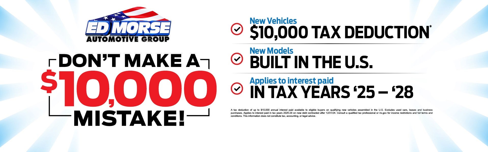 Promotional banner from Ed Morse Automotive Group