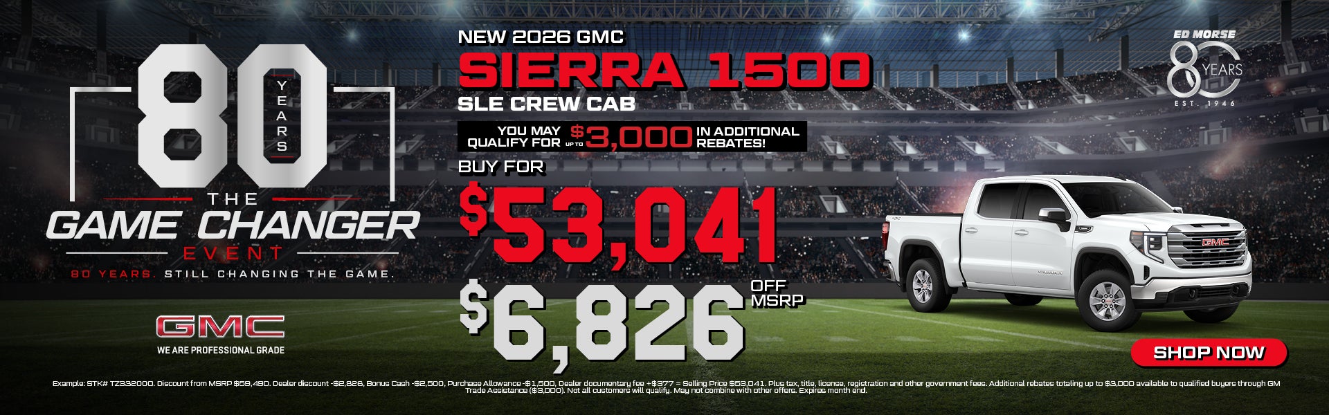 New 2026 GMC Sierra 1500 SLE CREW CAB
