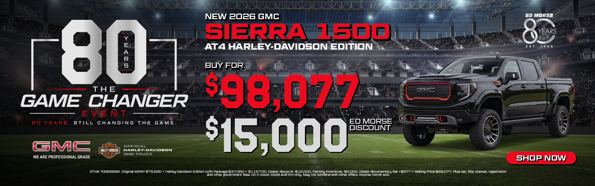 New 2026 GMC Sierra 1500 AT4 HARLEY DAVIDSON EDITION